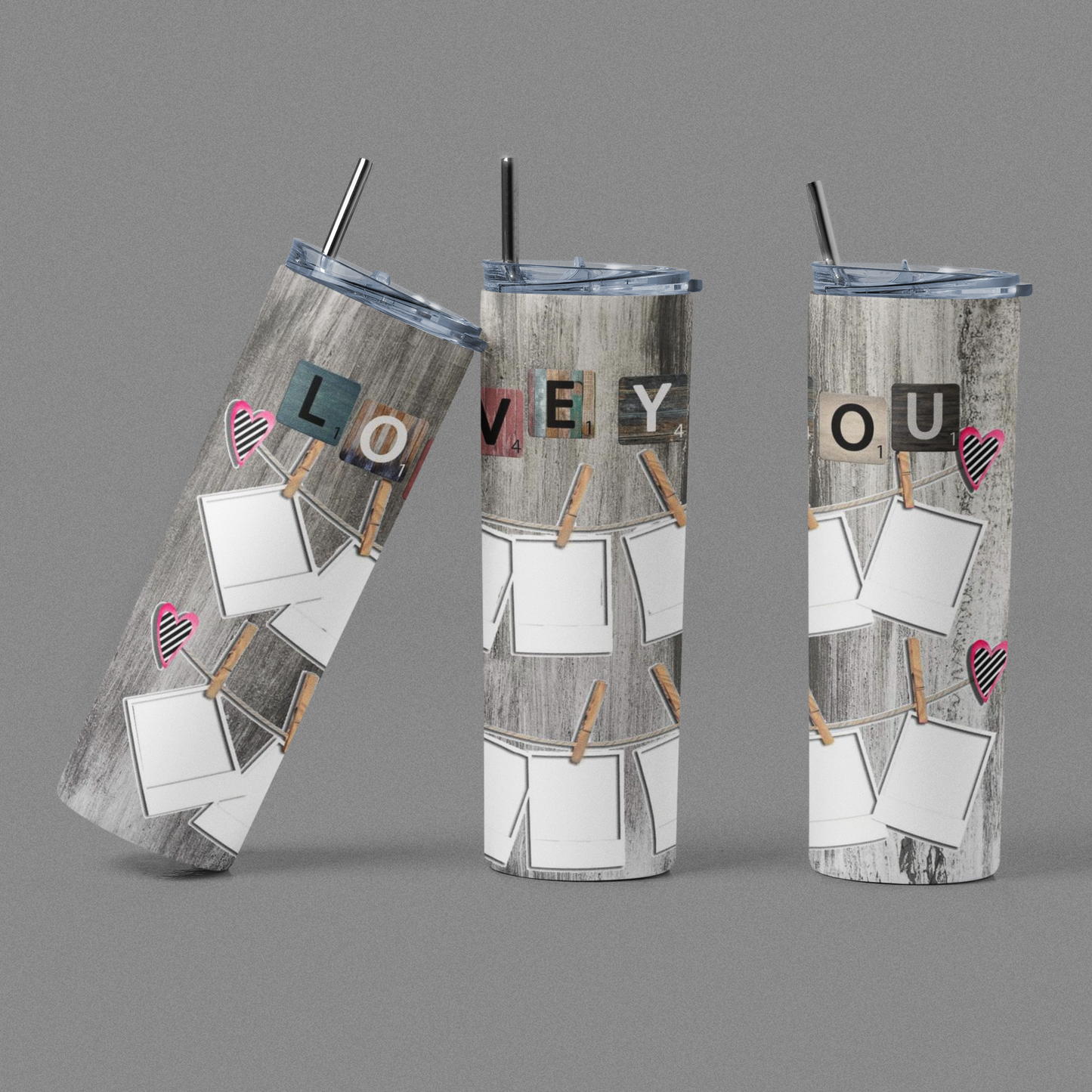 Love You Clothesline tumbler